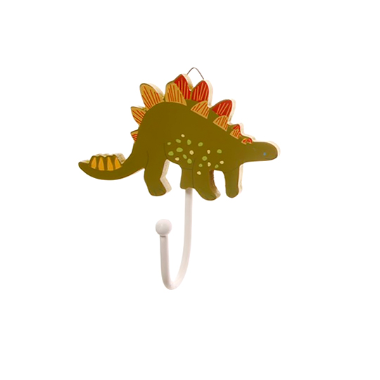 Крючок-вешалка Dinosaur / Stegosaur Крючок-вешалка Dinosaur / StegosaurПолки, вешалки, крючки, ключницы<br>Если твои платочки, головные уборы или просто важные штуки валяются на полу, под диваном или заброшены на шкаф, то надо призвать их к порядку! Развесь всё и вся на симпатичные фигурные крючочки!<br>В чём плюсы:<br> Крючок крепится к стене на металлическую петельку.<br> Яркая и забавная фигурка динозавра поднимет настроение.<br> Подойдет для детской комнаты или ванной пусть у ребенка будет своя вешалка на удобной ему высоте.<br> Не просто безликий крючок, а настоящее украшение интерьера!<br>Размер: 7 х 10 см. <br>...<br><br>Дизайн: Stegosaur<br>Вес г: 46
