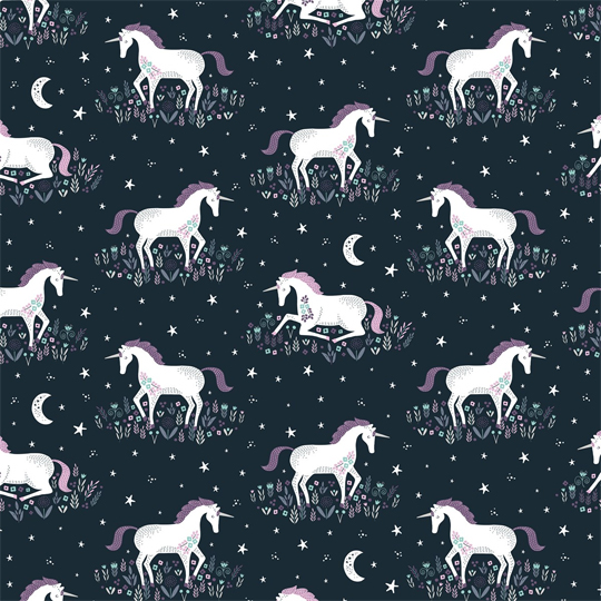 Бумага упаковочная 'Starlight Unicorn'
