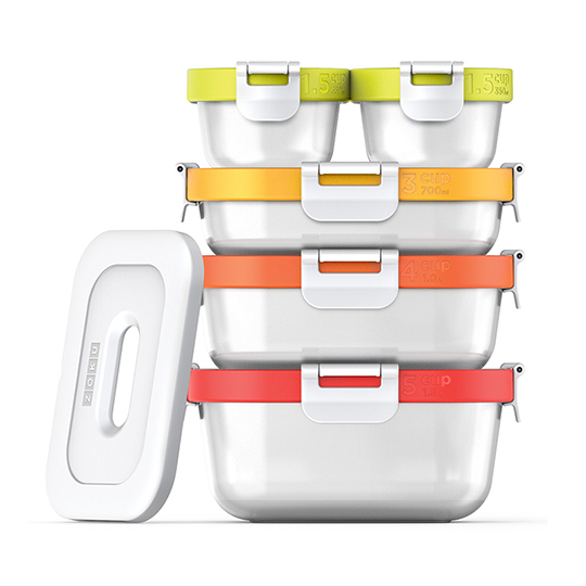 Набор контейнеров с охлаждающим блоком 'Neat Stack', 5 шт.