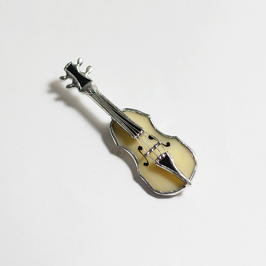 Брошь витражная 'Violin'