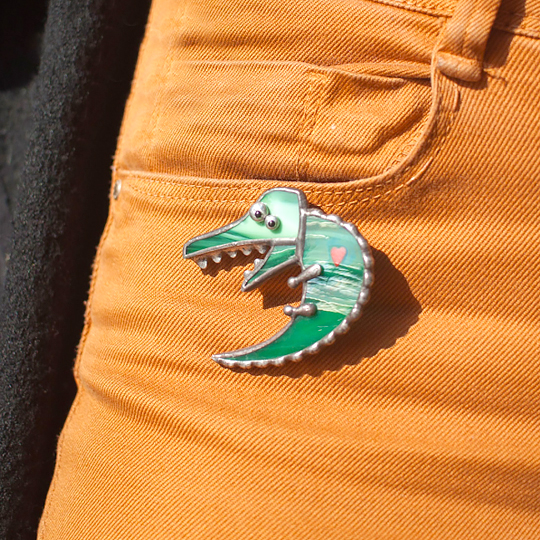 Брошь 'Crocodile'