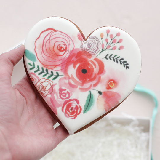 Печенье имбирное 'Flower Heart'