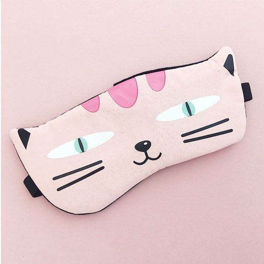 Маска для сна гелевая 'Pink cat'