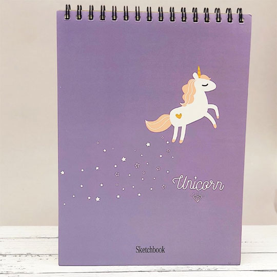 Скетчбук 'Unicorn and stars'