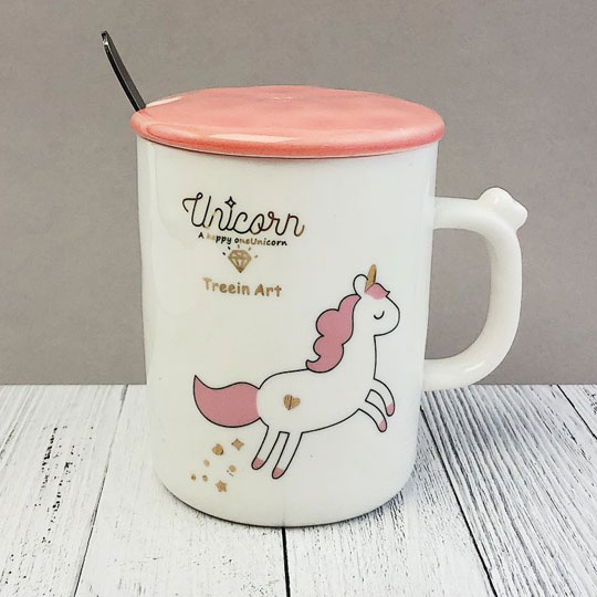 Кружка с крышкой 'Unicorn'