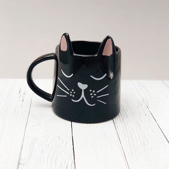 Кружка 'Cute cat' / Чёрный