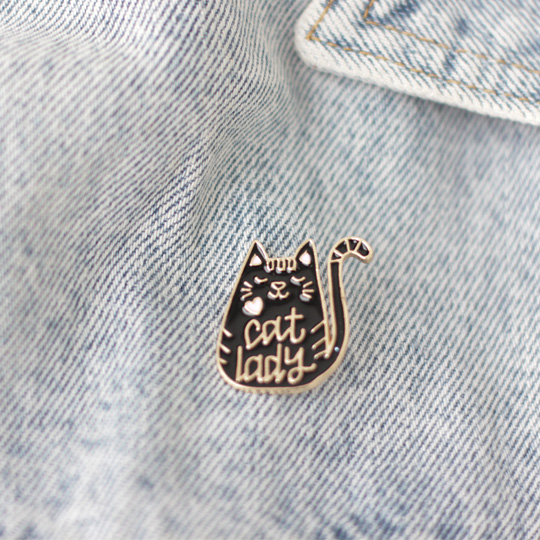 Значок 'Cat Lady' / Black