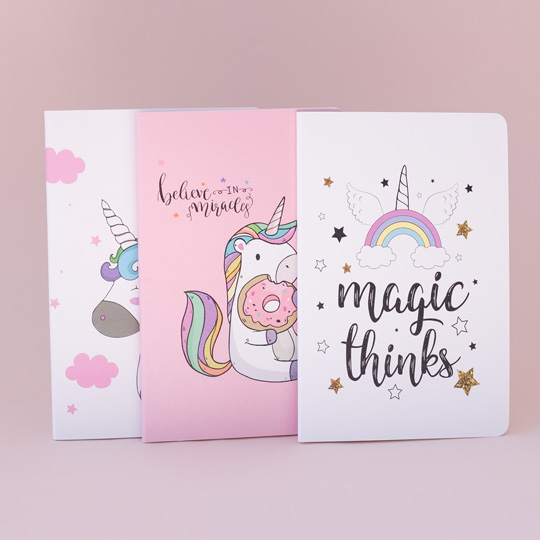 Тетрадь 'Unicorns', набор 3 шт
