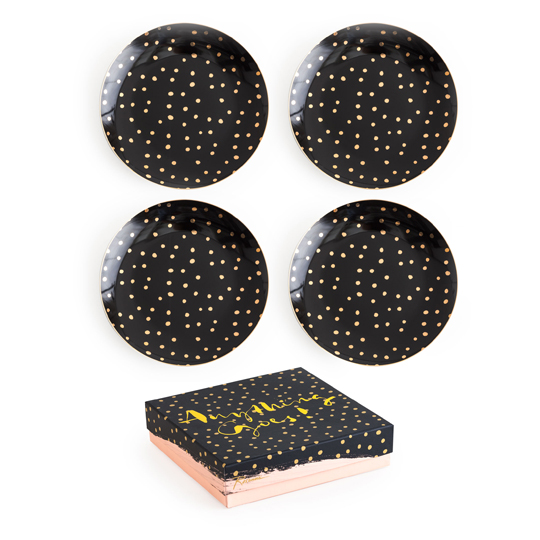 Тарелка в подарочной коробке 'Gold Dots', набор 4 шт.