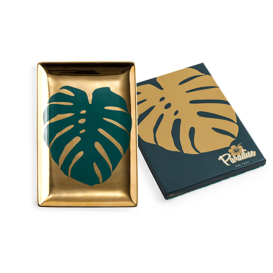 Блюдо в подарочной коробке 'Gold leaf'