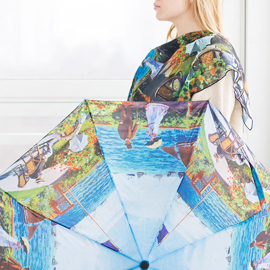 Набор платок и зонт 'Claude Monet' (разные дизайны) / Сад в Сент-Андрес