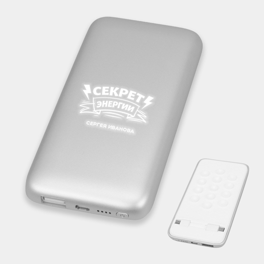 

Аккумулятор внешний 5000 mAh Bubble Bang 'Секрет энергии' / Серебристый