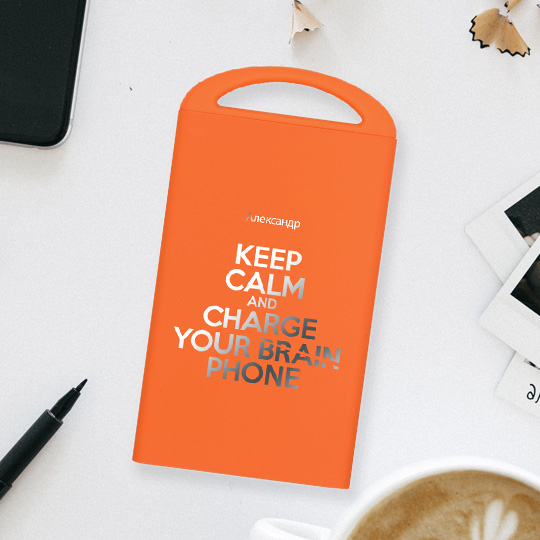 

Аккумулятор внешний 4000 mAh Shine 'Keep calm' / Оранжевый