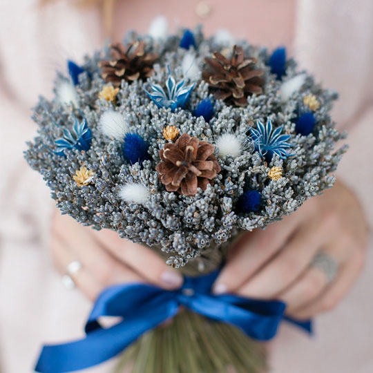 Букет из сухоцветов 'Winter Blue'