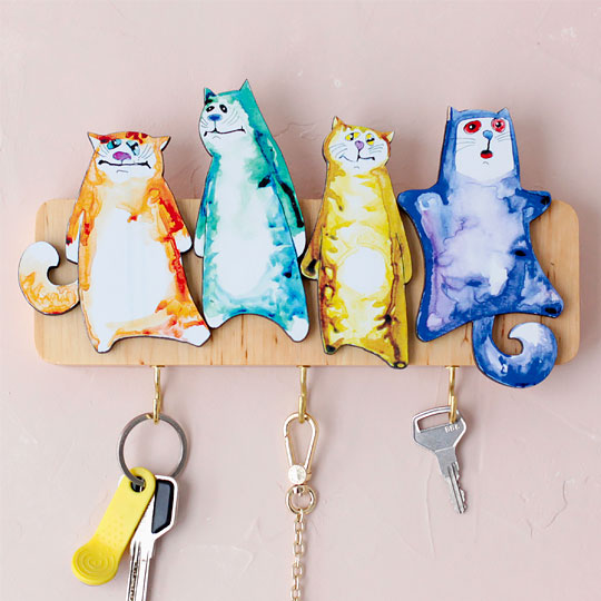 Ключница на 3 ключа 'Cat Friends'