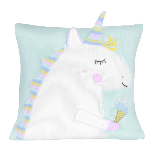 Подушка 35х35 см 'Unicorn' / Мятный