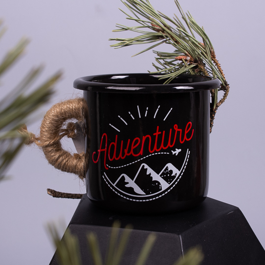 

Кружка эмалированная 'Adventure' (разные цвета) / Чёрный