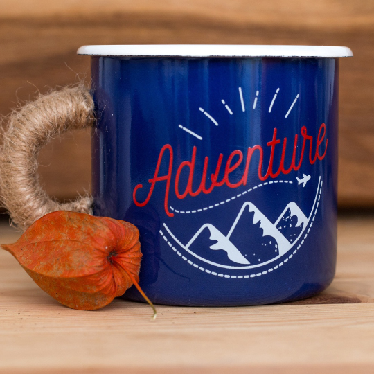 Кружка эмалированная 'Adventure' / Синий