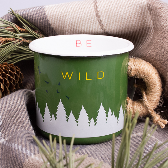 Кружка эмалированная 'Be wild'