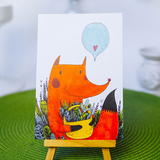 Открытка 'Lovely fox'
