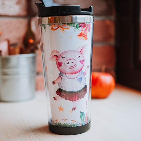 Термостакан 'Christmas Pig'