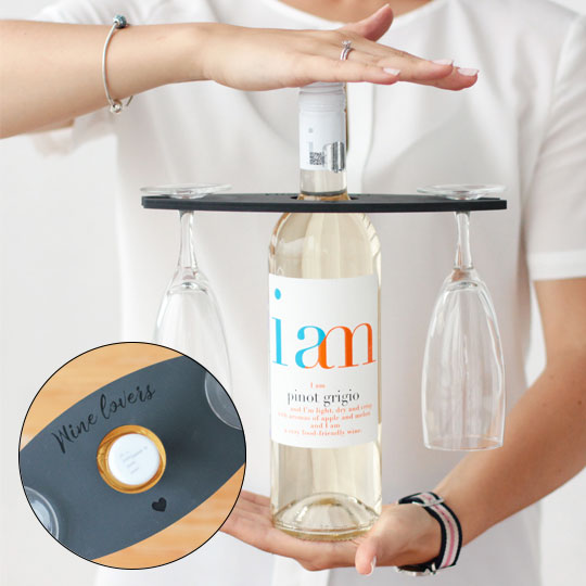 Держатель для бокалов 'Wine Lovers' / Тёмный
