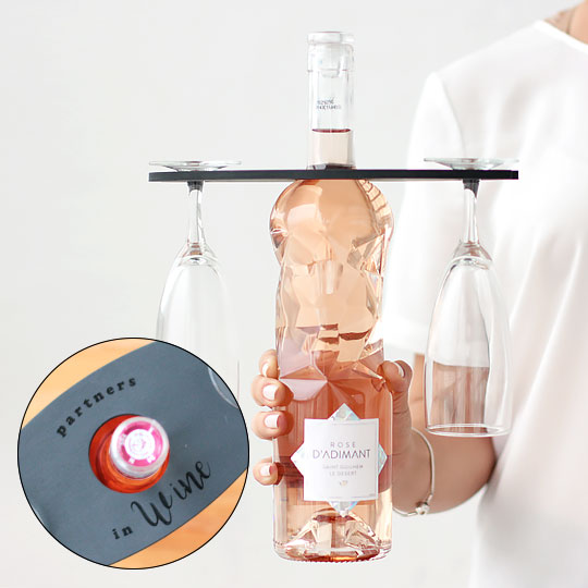 Держатель для бокалов 'Partners in wine' / Тёмный