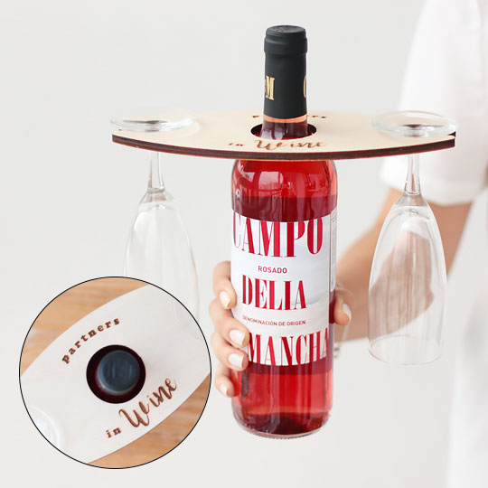 Держатель для бокалов 'Partners in wine' / Светлый