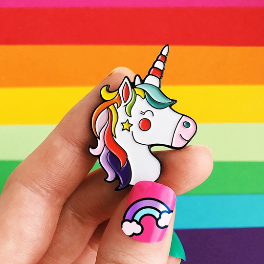 Значок 'Happy Rainbow Unicorn'