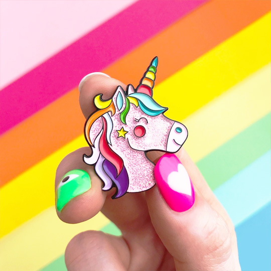 Значок 'Glitter Unicorn' / Pink