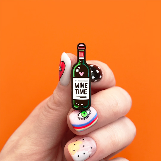 

Значок 'Wine Time' / Красный