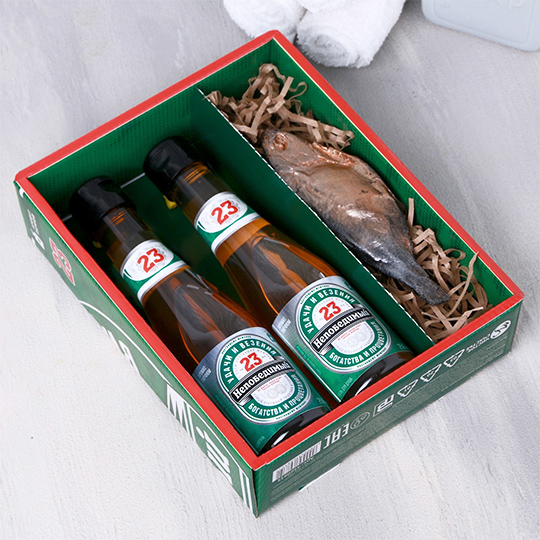 Набор подарочный 'Beer', гель для душа, шампунь, мыло / Коробка