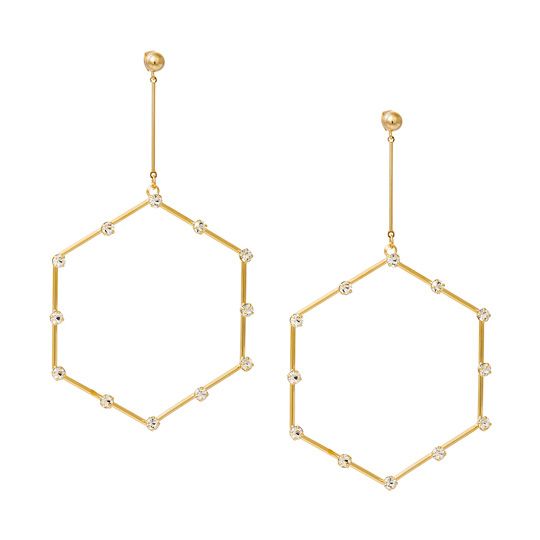 Серьги 'Octagon with Crystals'
