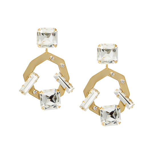 Серьги 'Geometric Crystal' / Clear