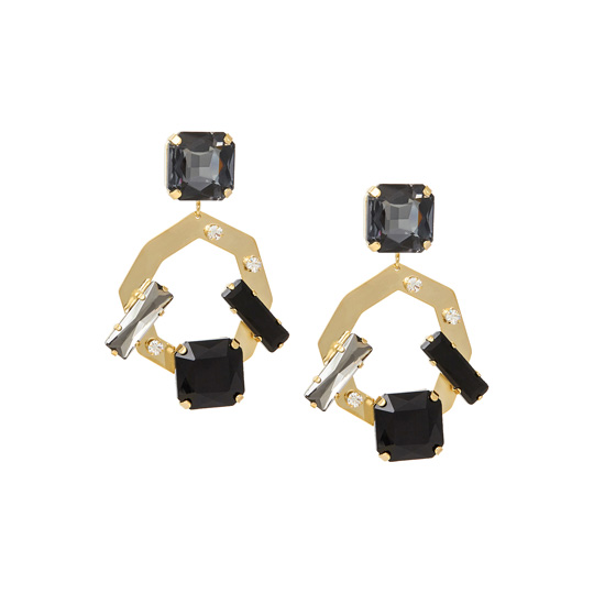 Серьги 'Geometric Crystal' / Black