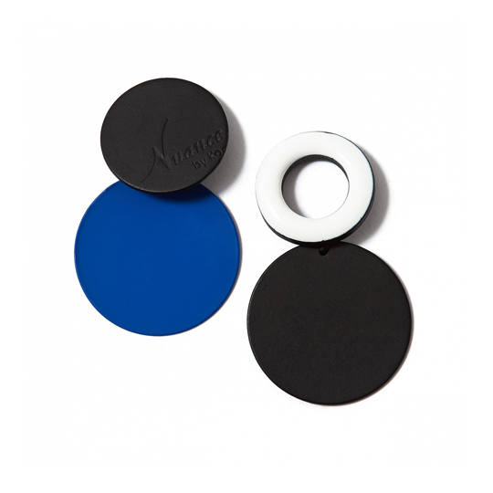 Серьги 'Asymmetry' / Black and Blue