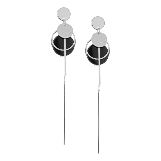 Серьги 'Black circles'