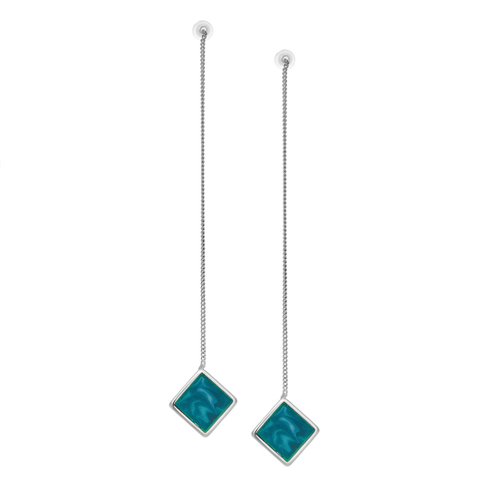 Серьги 'Rhombus' / Green Stone
