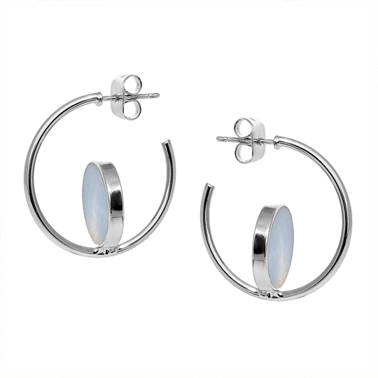 Серьги 'Open Ring' / Blue Stone
