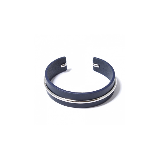 Браслет кожаный 'Blue Metal Element'