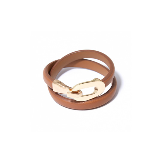 Браслет кожаный 'Buckle' / Brown