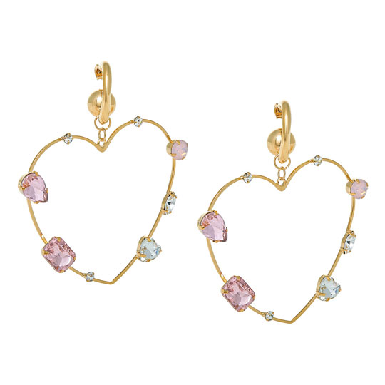 Серьги 'Crystal heart'