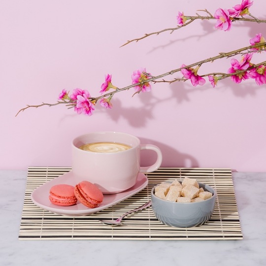 Чашка для капучино 'Sweet morning' (разные цвета) / Розовый