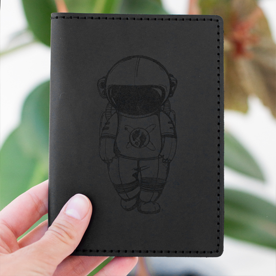 Обложка для паспорта 'Cosmos' / Black