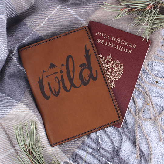 

Обложка для паспорта 'Wild' / Brown