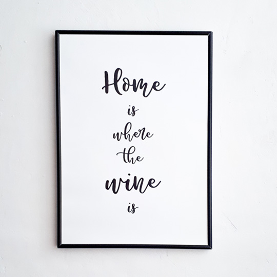 Постер 'Home is where the wine is'
