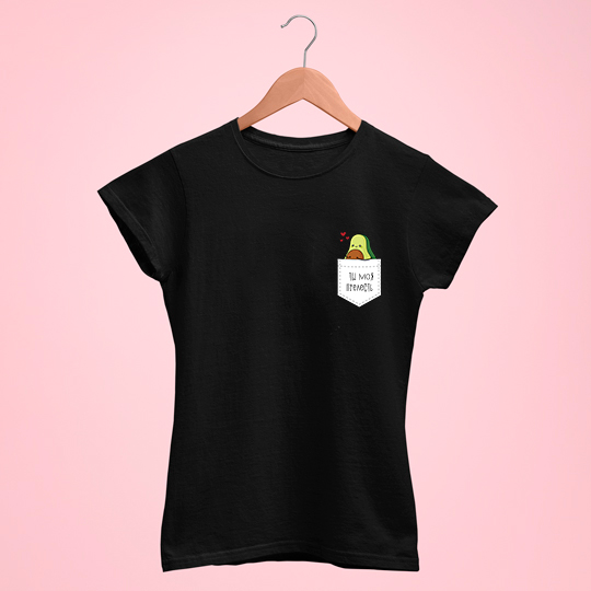 

Футболка унисекс 'Lovely avocado' с вашей надписью / Чёрный / XS