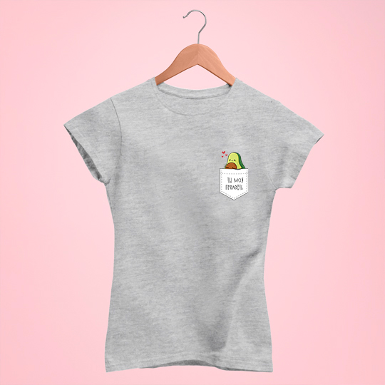 

Футболка унисекс 'Lovely avocado' с вашей надписью / Серый / XS