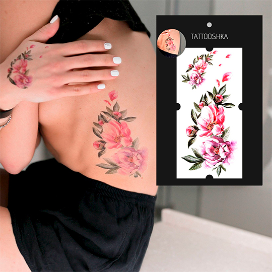 Татуировка 'Акварельные цветы' - фото 1