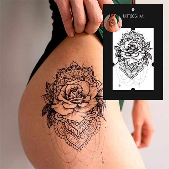 Татуировка 'Изысканная роза' - фото 1